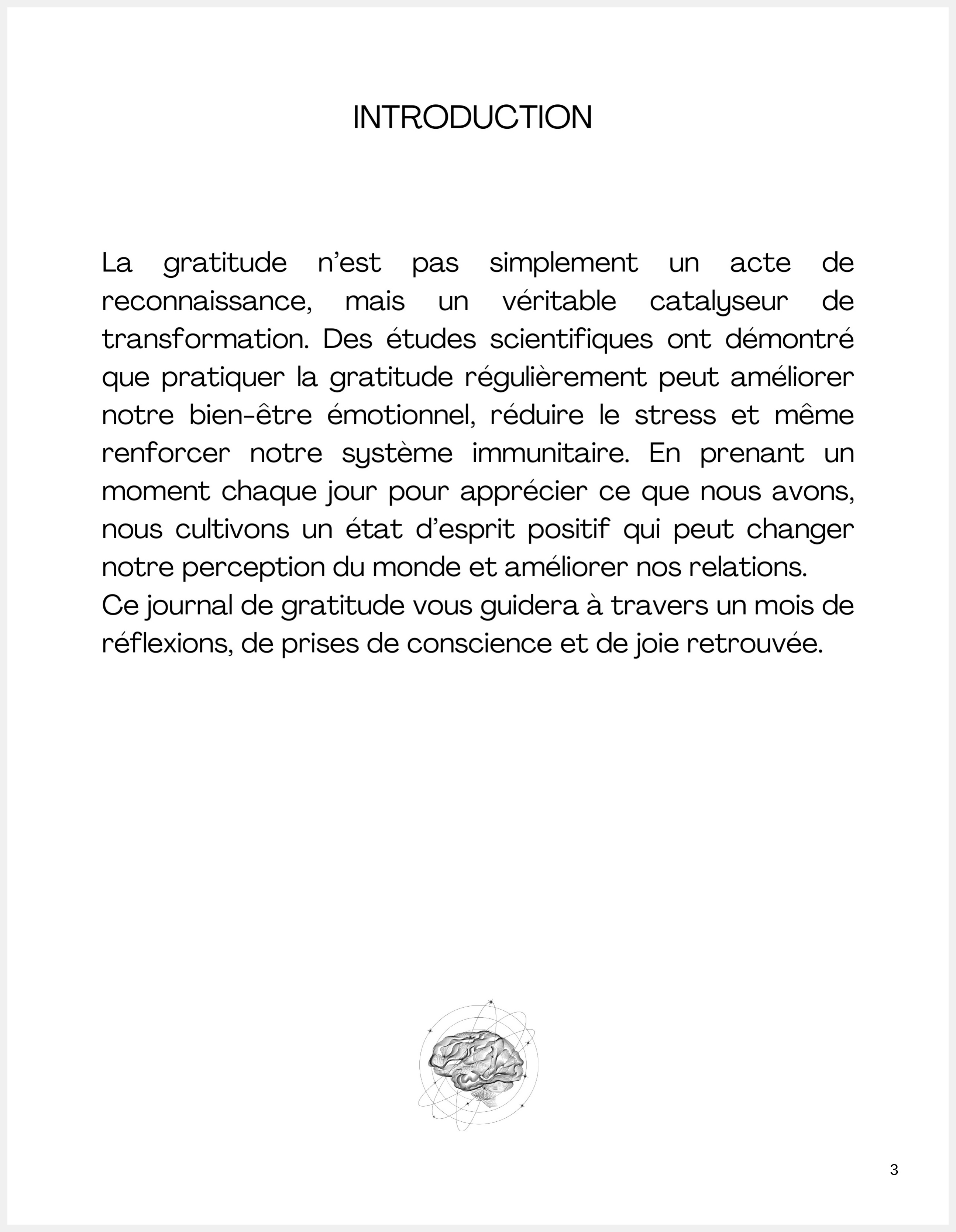Introduction du Journal de Gratitude