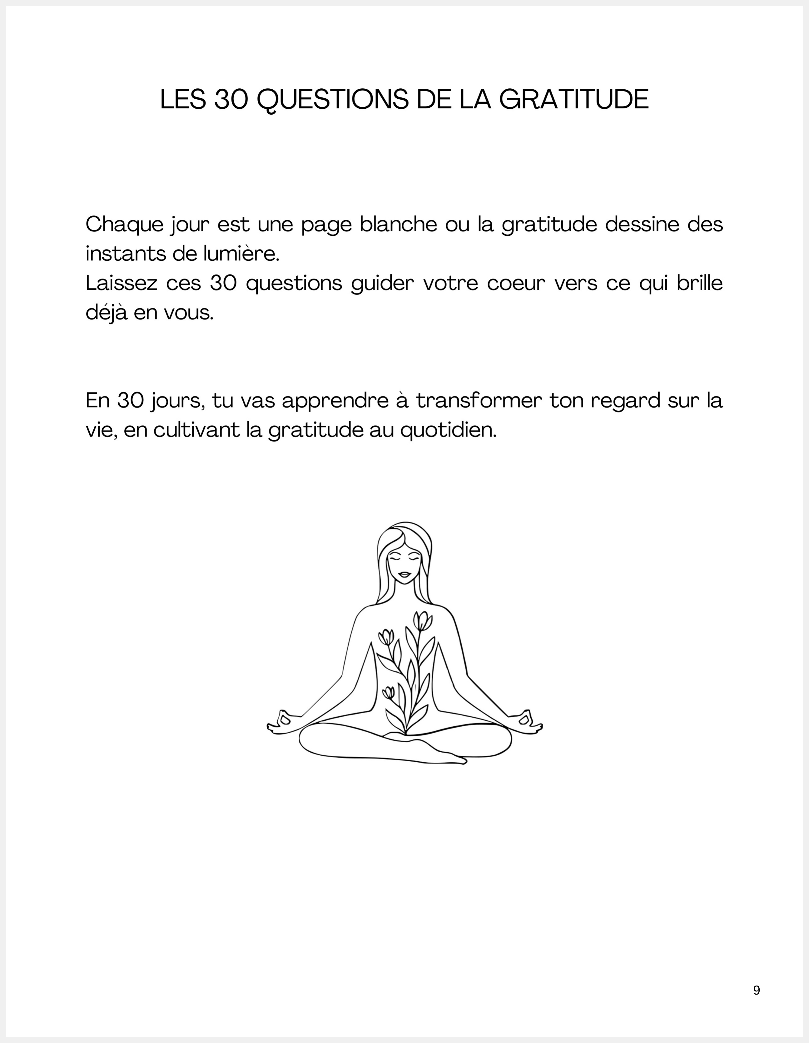 Les 30 questions de la gratitude